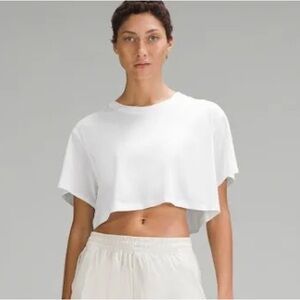 Lululemon All Yours Cropped White Shirt